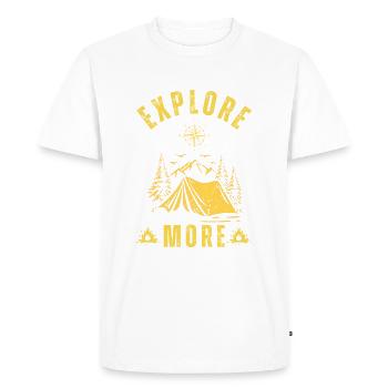 Explore More Funny Camping Lover - Men's Premium Organic T-Shirt - white - Front - Nico (187cm)
