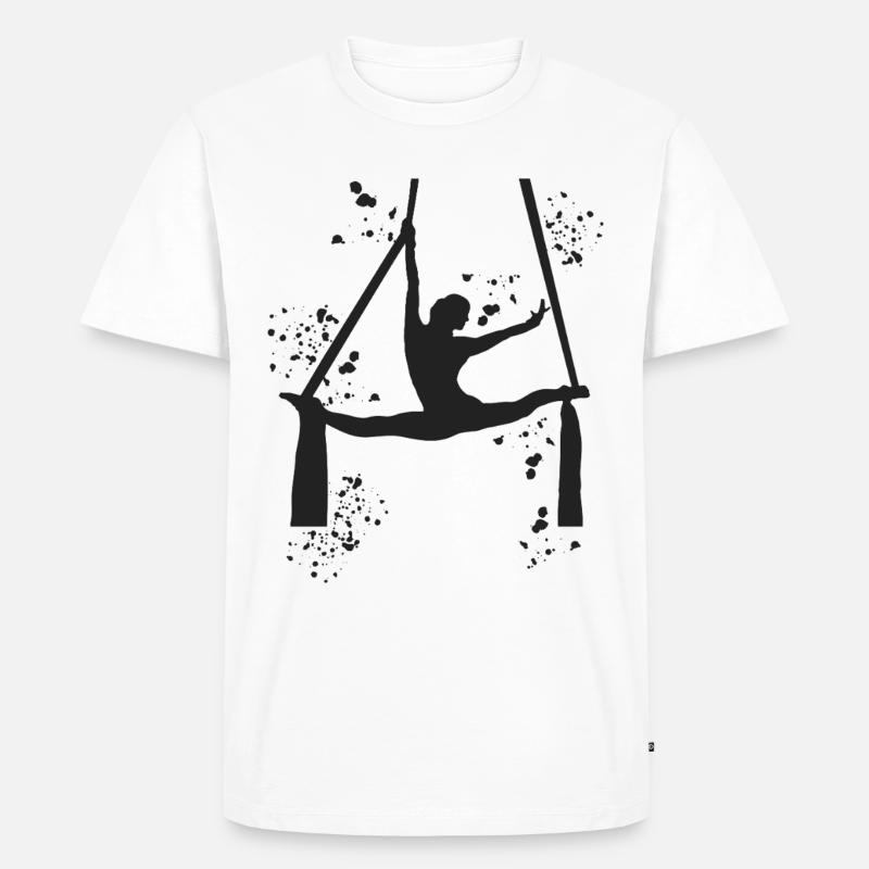 Panno Verticale Acrobazie Aeree Seta Aerea - Maglietta ecologica premium da uomo - bianco