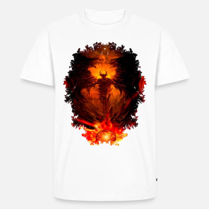 The Devil - Männer Premium Bio T-Shirt - Weiß