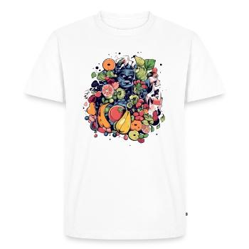 Jiko le monstre des fruits - T-shirt Premium bio Homme - blanc - Devant - Nico (187cm)