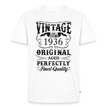 Vintage Made In 1936 88 Years Of Being Awesome - Men's Premium Organic T-Shirt - white - Front - Nico (187cm)