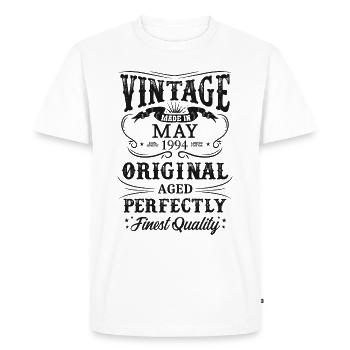 Millésime Fabriqué En 1994 Année Mai 1994 Né - T-shirt Premium bio Homme - blanc - Devant - Nico (187cm)