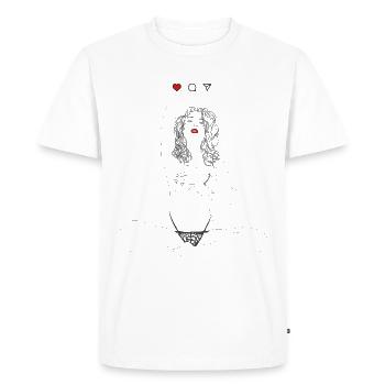 Comme - T-shirt Premium bio Homme - blanc - Devant - Nico (187cm)