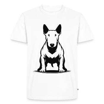 Bull terrier – character head in a cool design - Men's Premium Organic T-Shirt - white - Front - Nico (187cm)
