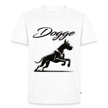 Proud of my Great Dane – Majestic, faithful, gentle - Men's Premium Organic T-Shirt - white - Front - Nico (187cm)