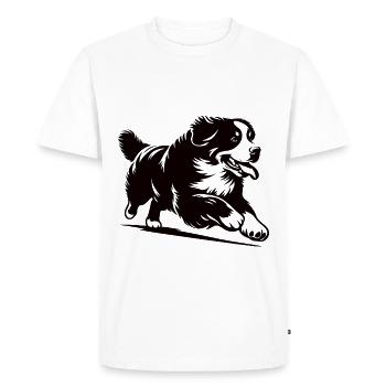 Bouvier bernois – Fier du gentil géant - T-shirt Premium bio Homme - blanc - Devant - Nico (187cm)