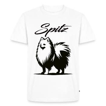 Spitz Design – The Charming Whirlwind - Men's Premium Organic T-Shirt - white - Front - Nico (187cm)