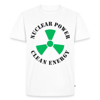 Nuclear Power, Clean Energy - Men's Premium Organic T-Shirt - white - Front - Nico (187cm)