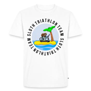 Chemise de sport Sloth Triathlon Team Faultier - T-shirt Premium bio Homme - blanc - Devant - Nico (187cm)