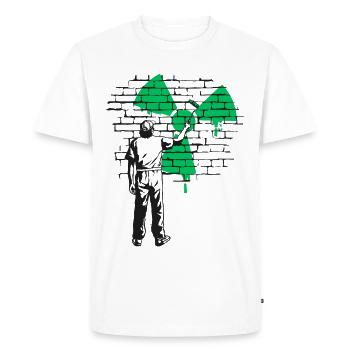 Nuclear Power Yes Please, Yes to Nuclear Energy - Men's Premium Organic T-Shirt - white - Front - Nico (187cm)