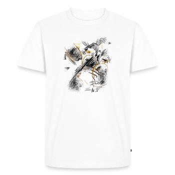 Abstract - Men's Premium Organic T-Shirt - white - Front - Nico (187cm)