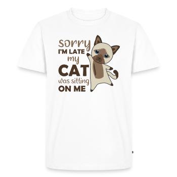 Chat Chat Chat Rigolo rigolo - T-shirt Premium bio Homme - blanc - Devant - Nico (187cm)
