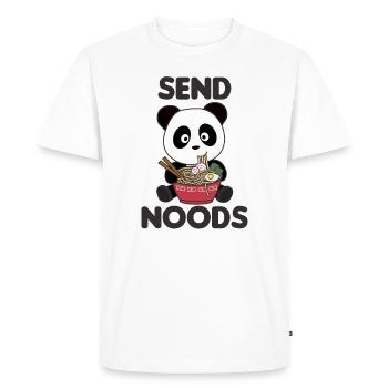 Panda send noods Ramen Süße Kawaii Nudel - T-shirt Premium bio Homme - blanc - Devant - Nico (187cm)