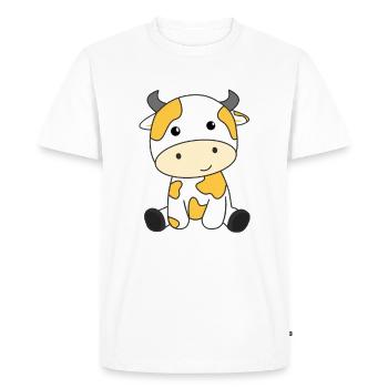 Kuh Banane Kawaii Retro japanisch Bananen Kühe - Men's Premium Organic T-Shirt - white - Front - Nico (187cm)
