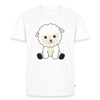 mouton doux moutons laine drôle animaux bébé agneau - T-shirt Premium bio Homme - blanc - Devant - Nico (187cm)