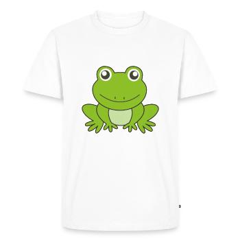 frog frogs funny animal lover children - Men's Premium Organic T-Shirt - white - Front - Nico (187cm)