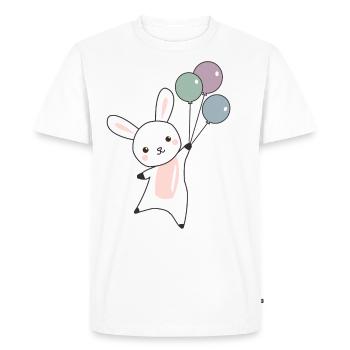 flies balloons top cute animals for children - Men's Premium Organic T-Shirt - white - Front - Nico (187cm)