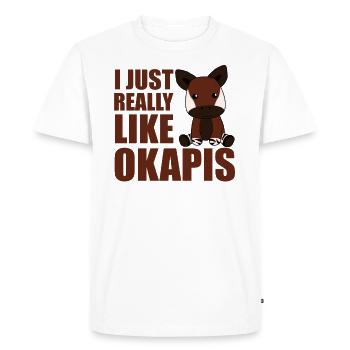 I just really like okapis sweet okapi - Men's Premium Organic T-Shirt - white - Front - Nico (187cm)