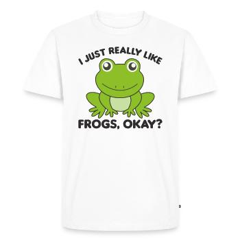 Grenouille préféré des grenouilles douces pour les amis des animaux - T-shirt Premium bio Homme - blanc - Devant - Nico (187cm)