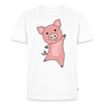 Cochon cochon porcelet cochons drôles - T-shirt Premium bio Homme - blanc - Devant - Nico (187cm)