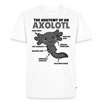 Axolotl Explanation Anatomy of an Axolotl - Men's Premium Organic T-Shirt - white - Front - Nico (187cm)