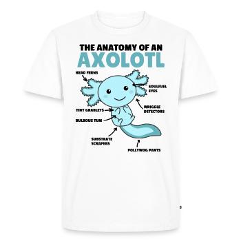 Axolotl Explanation Anatomy of an Axolotl - Men's Premium Organic T-Shirt - white - Front - Nico (187cm)