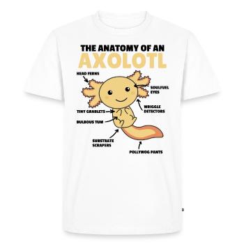 Axolotl Explanation Anatomy of an Axolotl - Men's Premium Organic T-Shirt - white - Front - Nico (187cm)