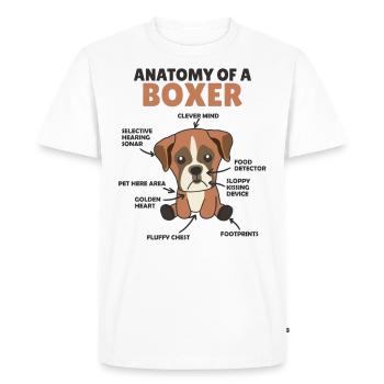 Anatomy of a boxer cute dog puppy - Men's Premium Organic T-Shirt - white - Front - Nico (187cm)