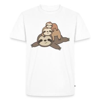 Sloth cute animals for children to sleep funny - Men's Premium Organic T-Shirt - white - Front - Nico (187cm)