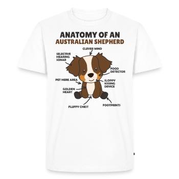 Anatomy of an Australian Shepherd cute dogs - Men's Premium Organic T-Shirt - white - Front - Nico (187cm)