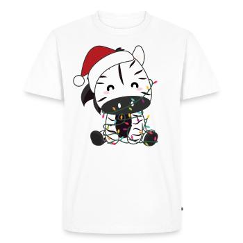 zèbres de Noël zèbres animaux d’hiver - T-shirt Premium bio Homme - blanc - Devant - Nico (187cm)