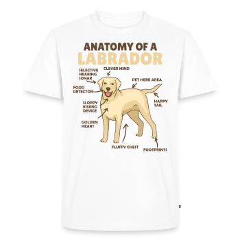 Anatomy of a Labrador Retriever cute dogs - Men's Premium Organic T-Shirt - white - Front - Nico (187cm)