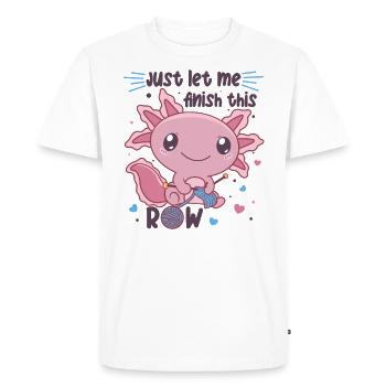 Axolotl knits for every knit and crochet friend - Men's Premium Organic T-Shirt - white - Front - Nico (187cm)
