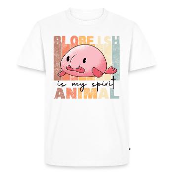 Blobfish is My Spirit Animal - drôle de blobfish - T-shirt Premium bio Homme - blanc - Devant - Nico (187cm)