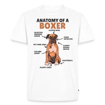 Anatomy of a boxer cute dog puppy - Men's Premium Organic T-Shirt - white - Front - Nico (187cm)
