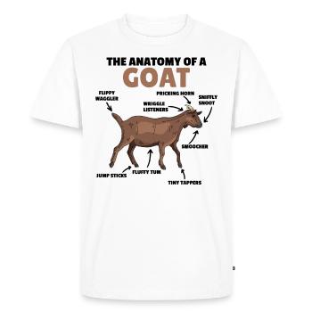 Explication de l’anatomie d’une chèvre mignonne - T-shirt Premium bio Homme - blanc - Devant - Nico (187cm)