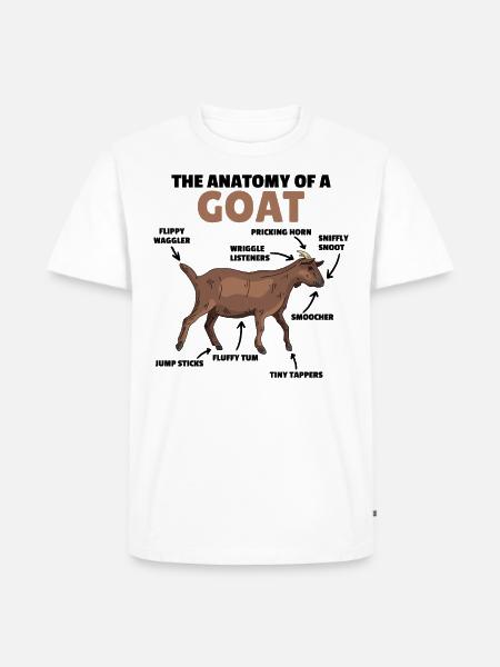 Anatomy of a goat cute goats explanation - Men's Premium Organic T-Shirt - white