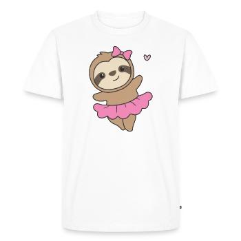 Sloth dances ballet cute sloths dance - Men's Premium Organic T-Shirt - white - Front - Nico (187cm)