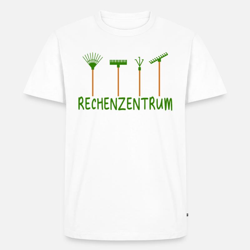 Rechenzentrum Informatik Garten Rechen - Männer Premium Bio T-Shirt - Weiß