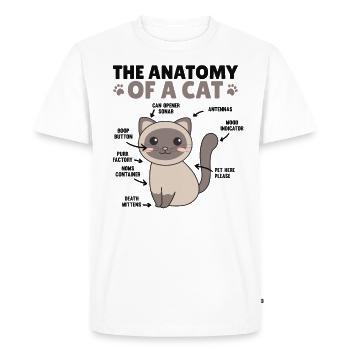 l’anatomie d’un chat explication d’un chat - T-shirt Premium bio Homme - blanc - Devant - Nico (187cm)