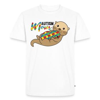 mois de sensibilisation à l’autisme puzzel autisme maman Otter - T-shirt Premium bio Homme - blanc - Devant - Nico (187cm)