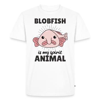 Blobfish Is My Spirit Animal - drôle de blobfish - T-shirt Premium bio Homme - blanc - Devant - Nico (187cm)