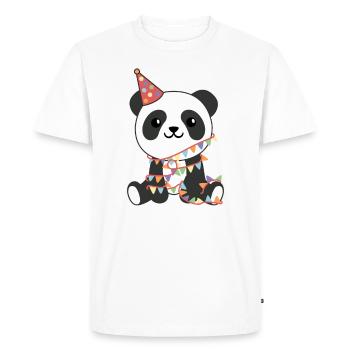 Panda pour anniversaire pour les enfants un anniversaire - T-shirt Premium bio Homme - blanc - Devant - Nico (187cm)