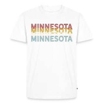 US 70s Retro State Vintage Minnesota - T-shirt Premium bio Homme - blanc - Devant - Nico (187cm)