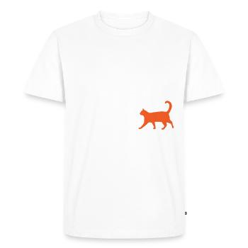 Petit Héros - Chat Animal Mignon - T-shirt Premium bio Homme - blanc - Devant - Nico (187cm)