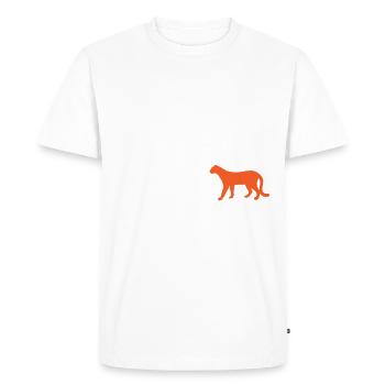 Petit héros - Mignon animal guépard - T-shirt Premium bio Homme - blanc - Devant - Nico (187cm)