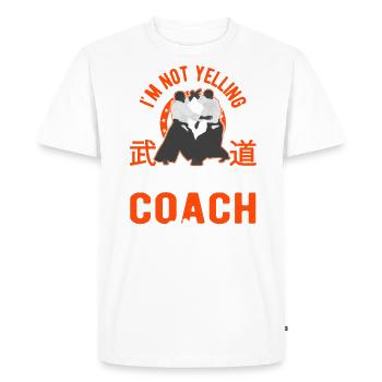 I Don't Scream - Aikido Trainer - Men's Premium Organic T-Shirt - white - Front - Nico (187cm)