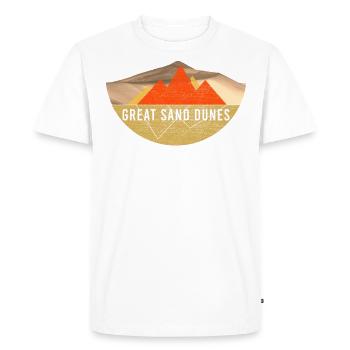 Démodé - Parc national des Grandes Dunes de Sable - T-shirt Premium bio Homme - blanc - Devant - Nico (187cm)