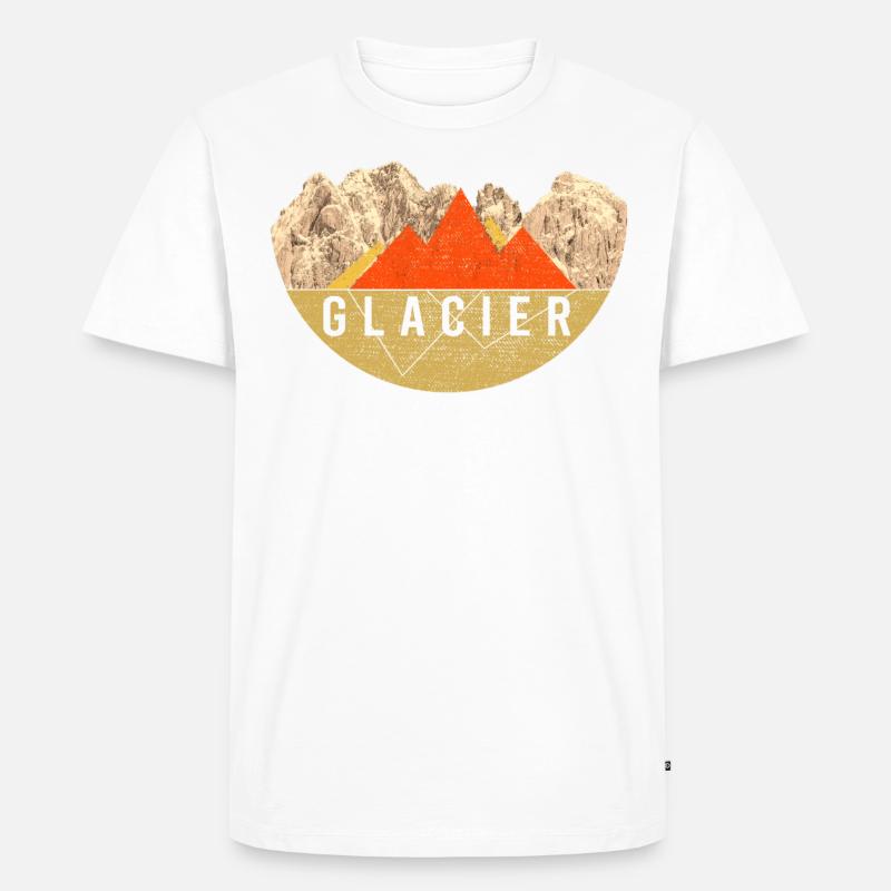 Weinlese - Glacier Nationalpark - Männer Premium Bio T-Shirt - undefined