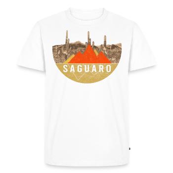Vintage - Saguaro National Park - Men's Premium Organic T-Shirt - white - Front - Nico (187cm)